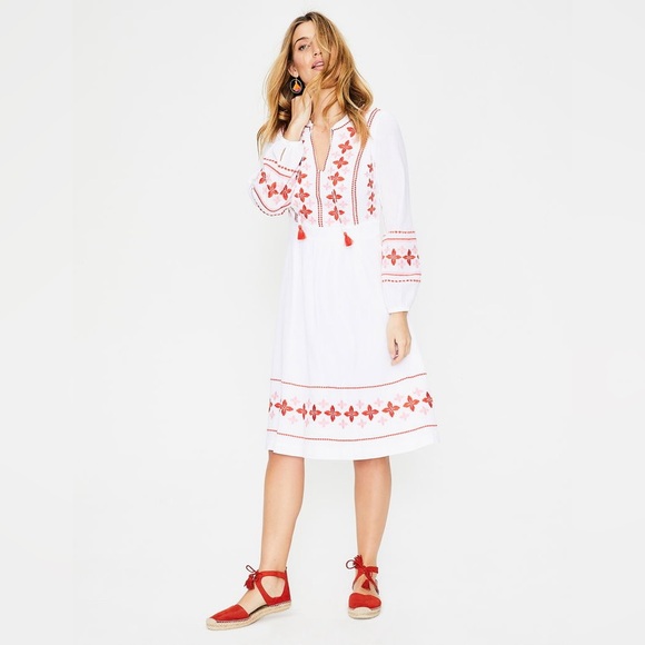 Boden Marla Gauzy Long Sleeve Boho
Embroidered Dress Size 6 - Picture 10 of 11